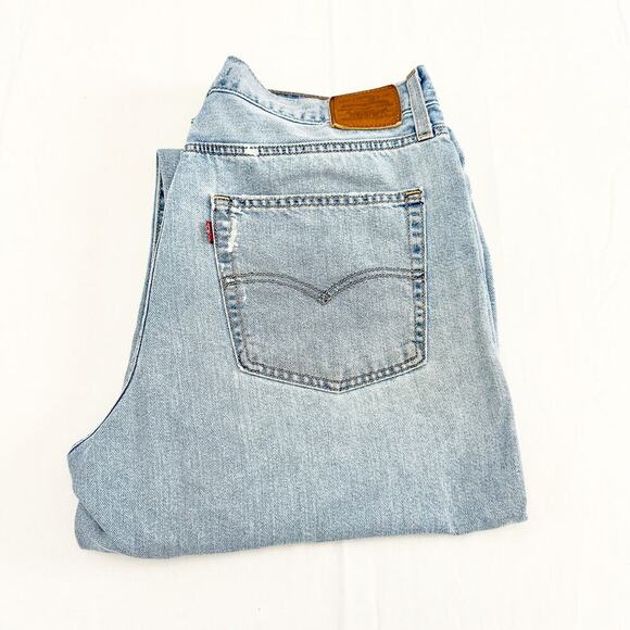 Levi's Men's Baggy Dad Light Wash Paint Splattered Denim Jeans Zip Fly Size 32 - Picture 1 of 8